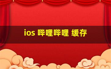 ios 哔哩哔哩 缓存